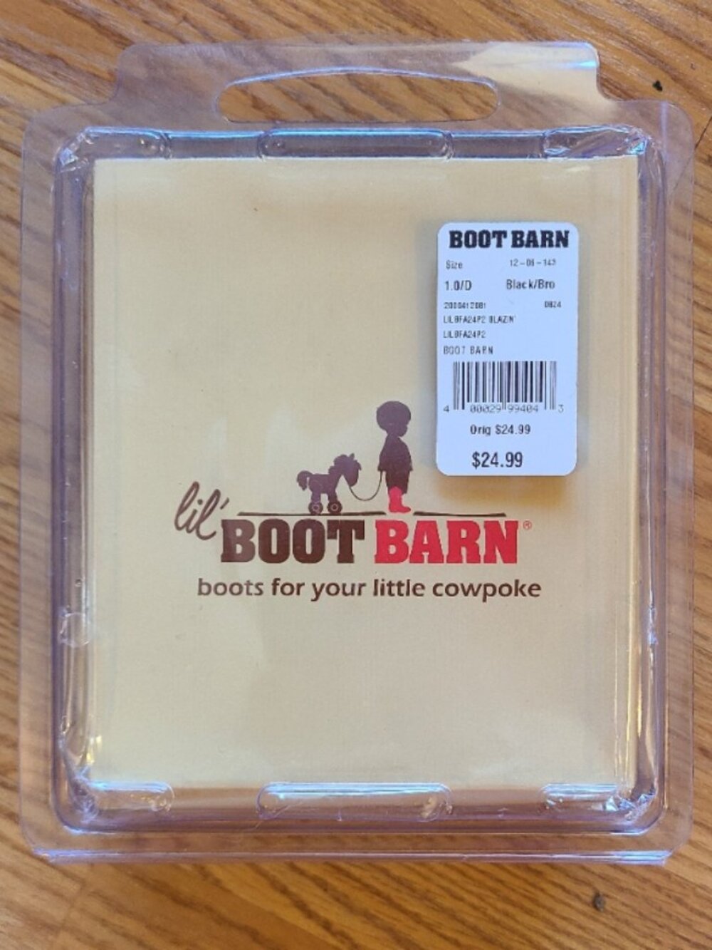 NEW NIB! LIL' BOOT BARN BLAZIN POPPET BOOTS ROUND TOE BABY WESTERN COWBOY sz 1 - Picture 6 of 6